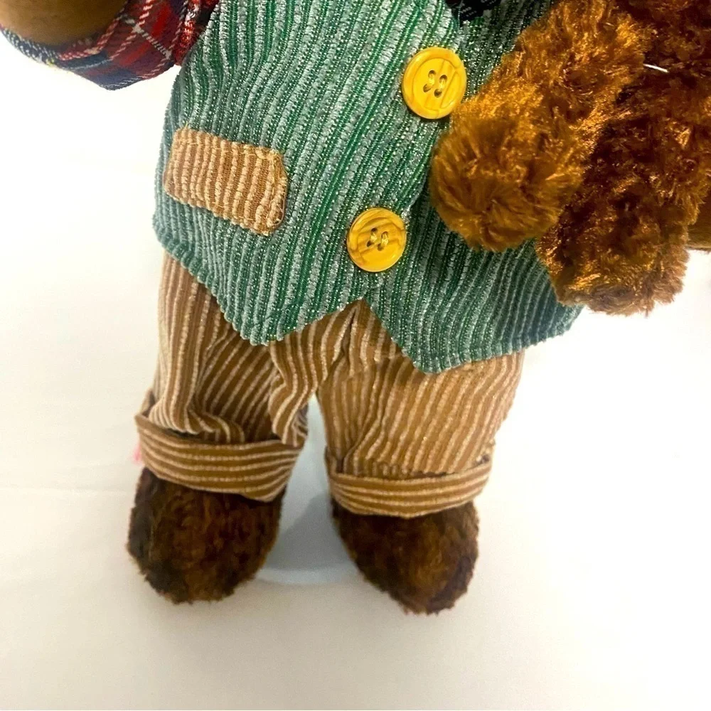 Vintage Dan  Dee Teddy Bear , Olive And Beige Corduroy  Outfit Beautiful